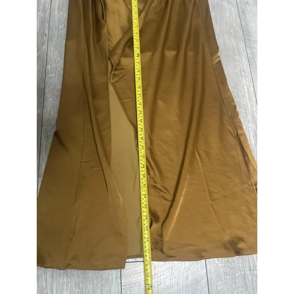 NWT Anthropologie Significant Other Copper Gracie Backless Satin Dress 12 - Picture 8 of 13